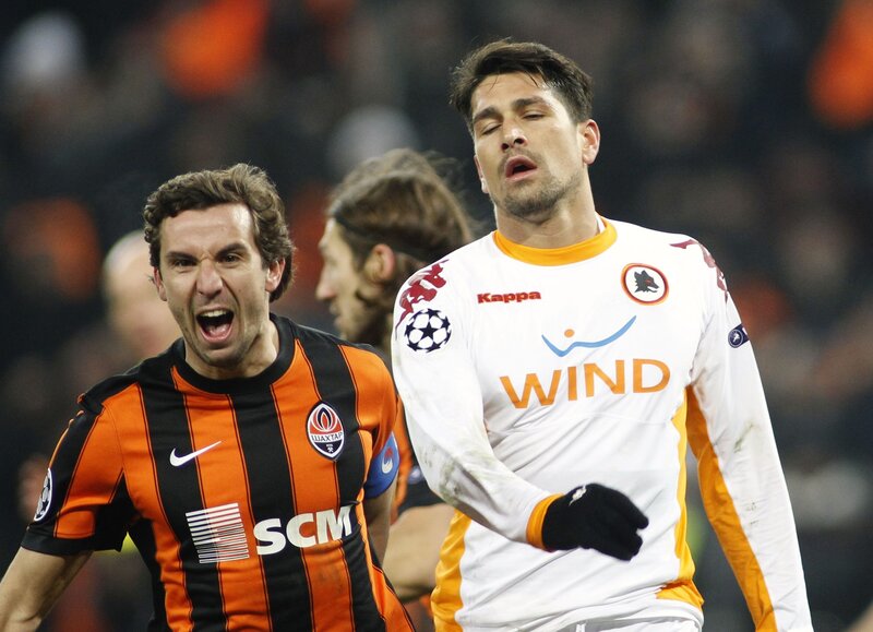 Football players in action