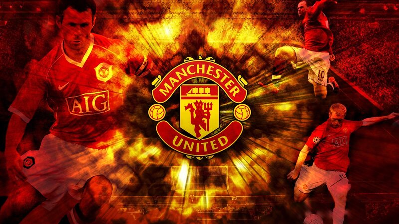 Football Players in Action — Red, Dramatic, Digital Art, Logo