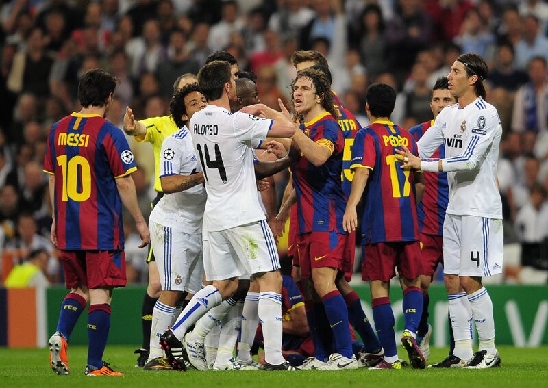 football players in conflict