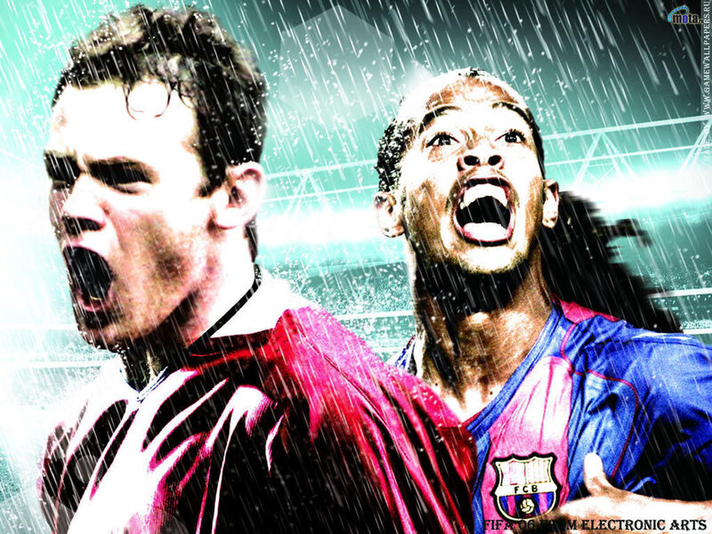 football players in rain