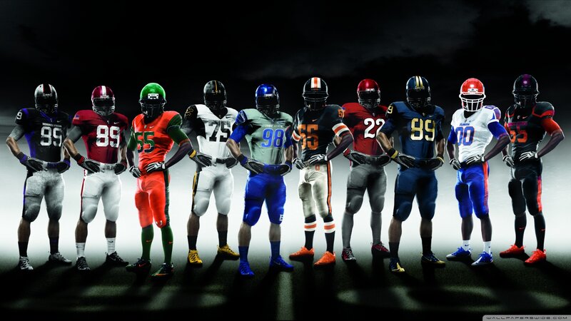 Football Players in Uniforms
