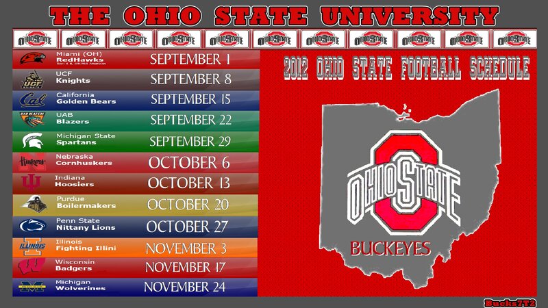 Football Schedule Poster — Red