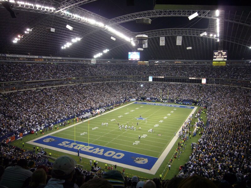 Football Stadium at Night — Green