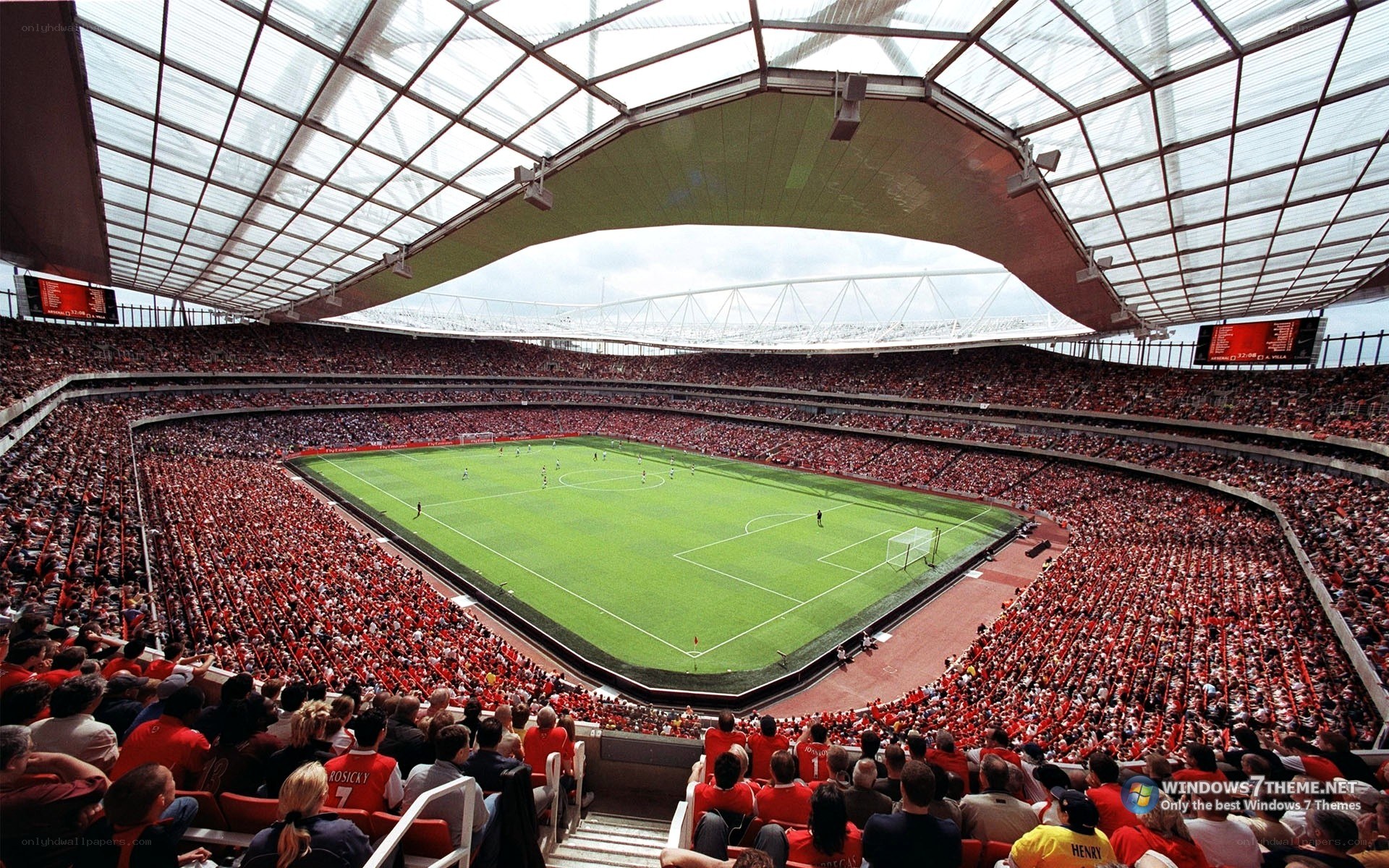 Football stadium crowd