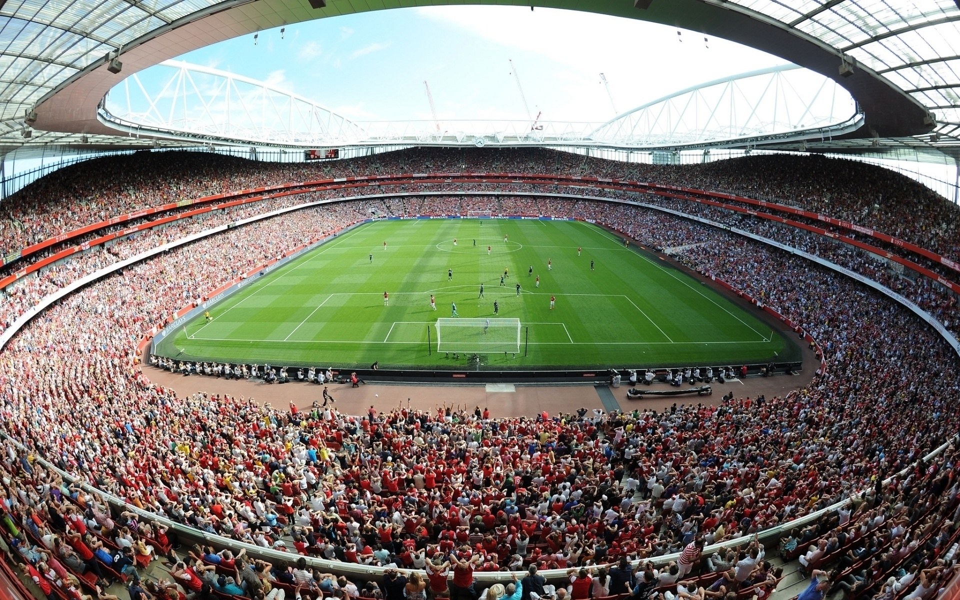 Football stadium crowd