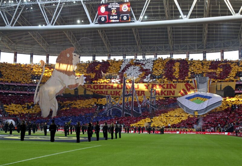 Football stadium fan display