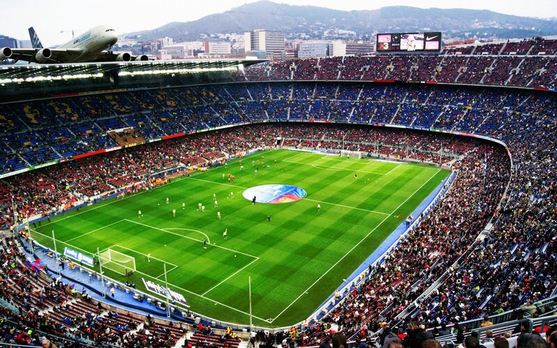 Football Stadium with Airplane