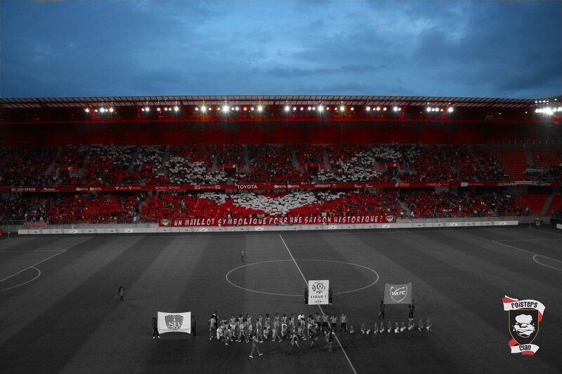 Football stadium with fans