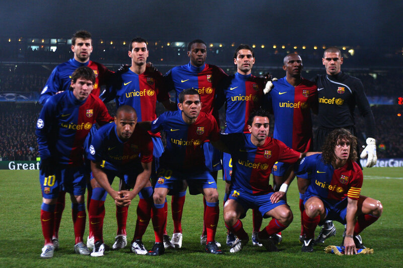 Football Team Lineup — Blue
