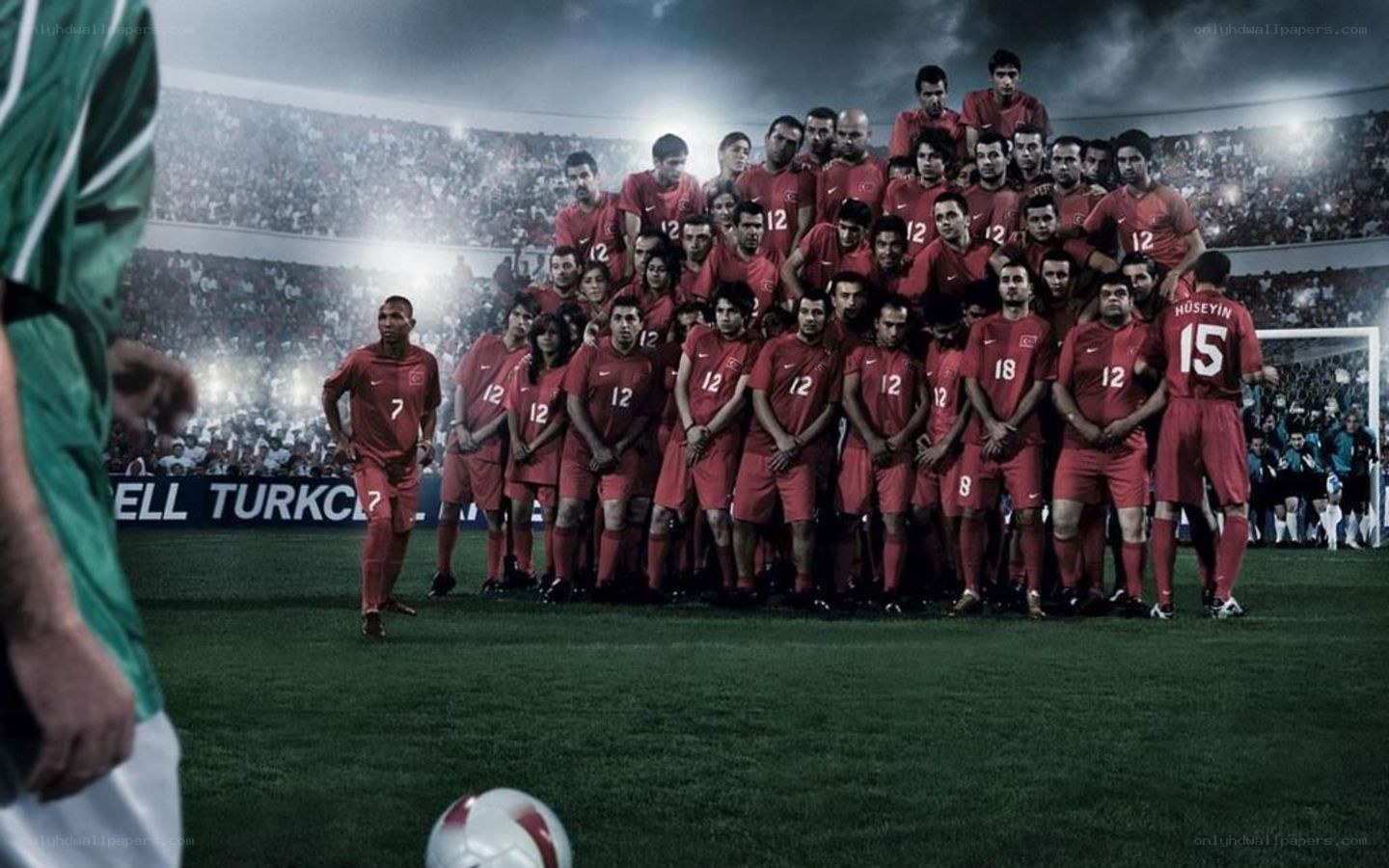 football team on field