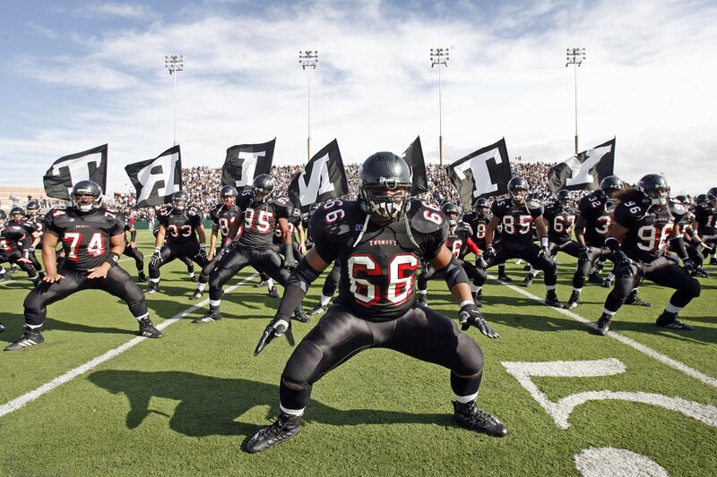 Football team on the field