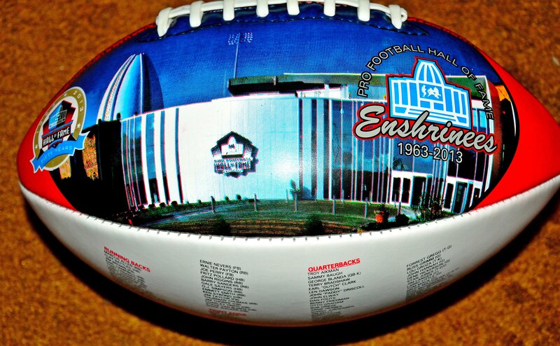 Football with Hall of Fame Design — Blue