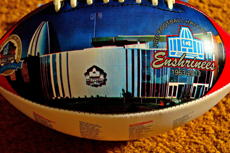 Football with Hall of Fame Design