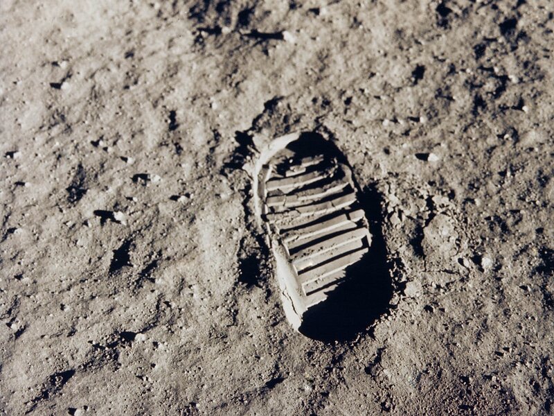 Footprint in Lunar Soil