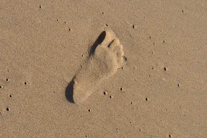 Footprint in Sand — Brown