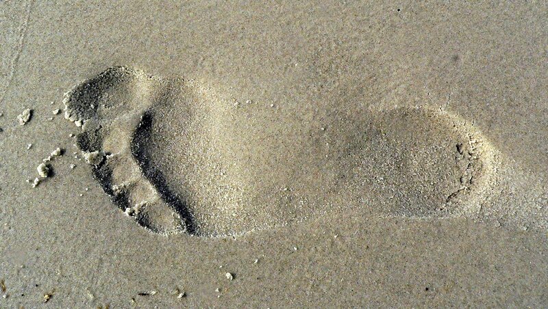 footprint in the sand