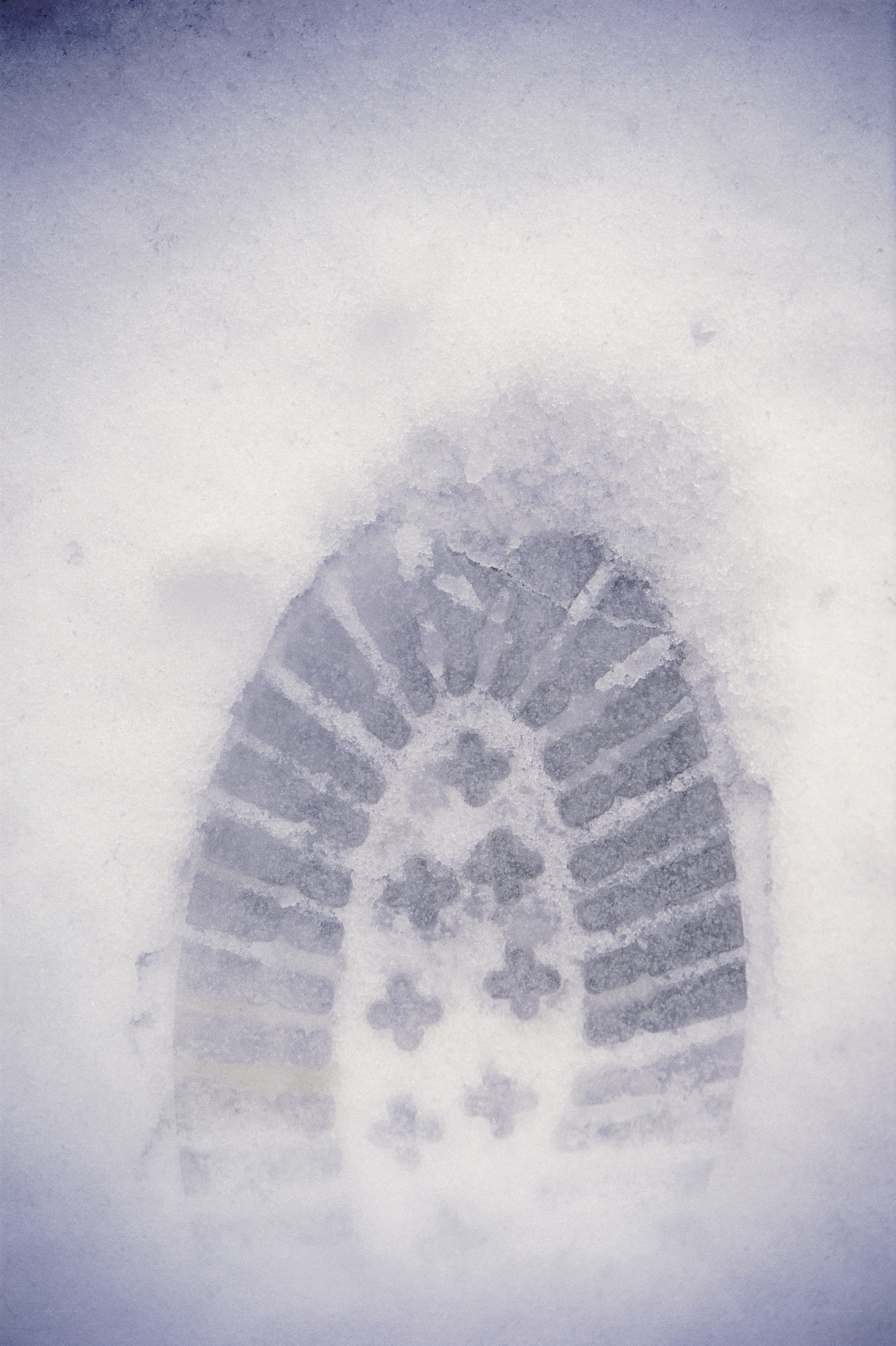 footprint in the snow