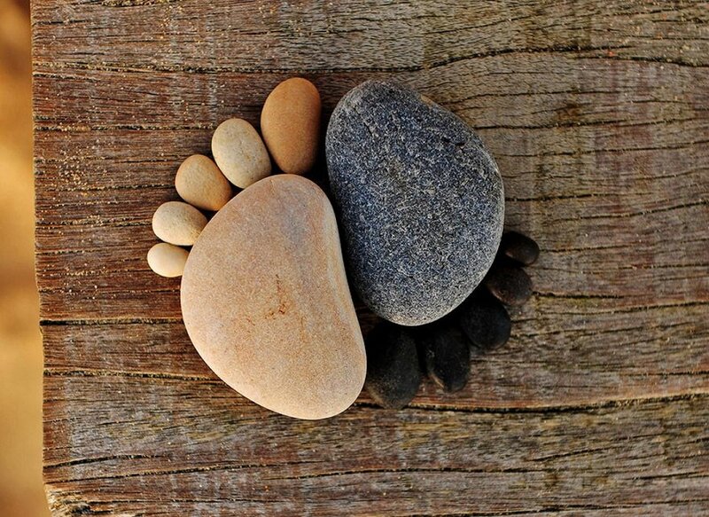 Footprint Made of Stones — Brown