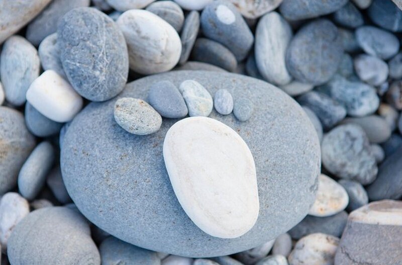 Footprint Made of Stones — Gray