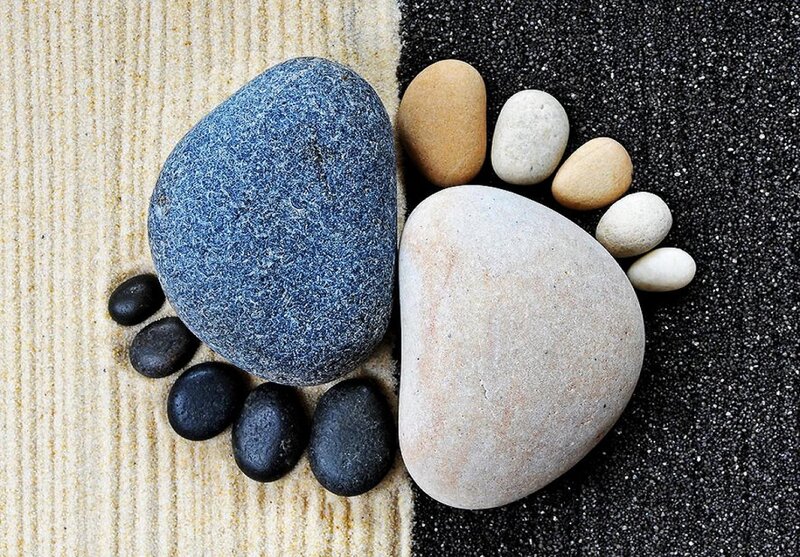 Footprint Made of Stones