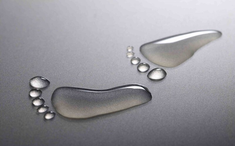 Footprint Made of Water