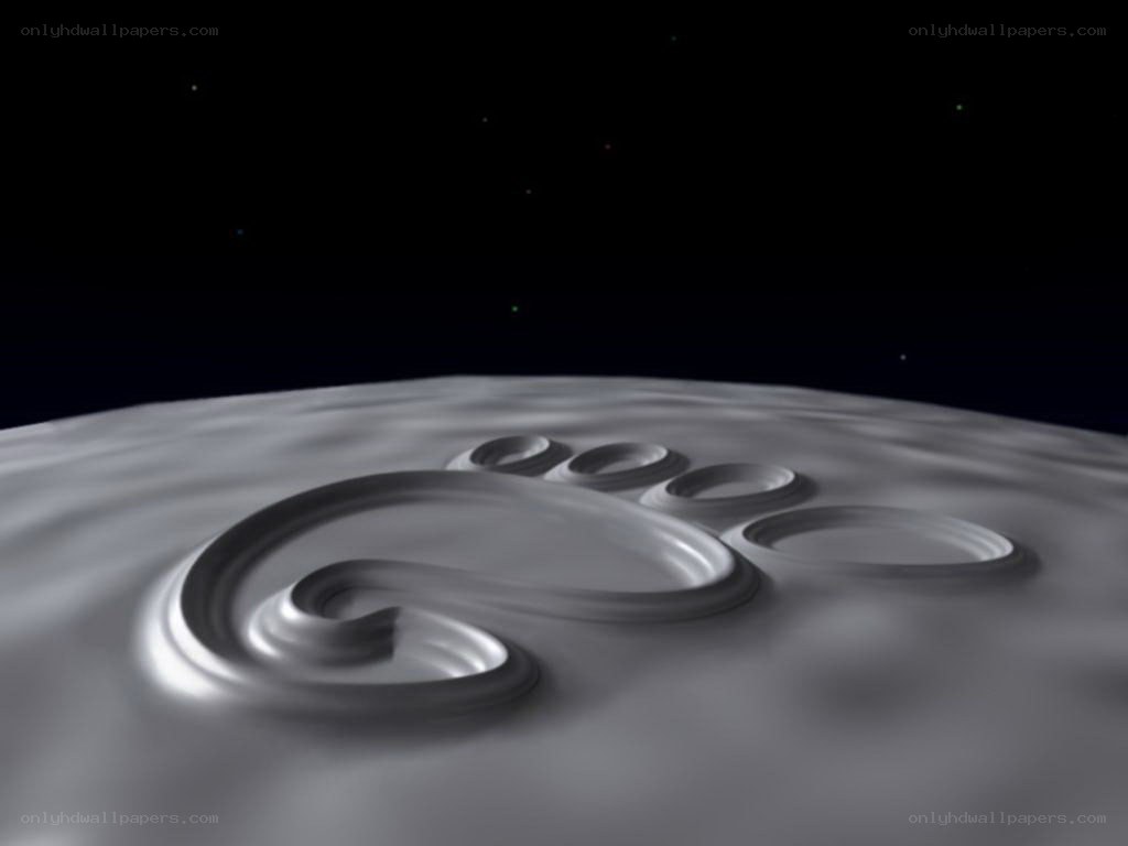 Footprint on a celestial body