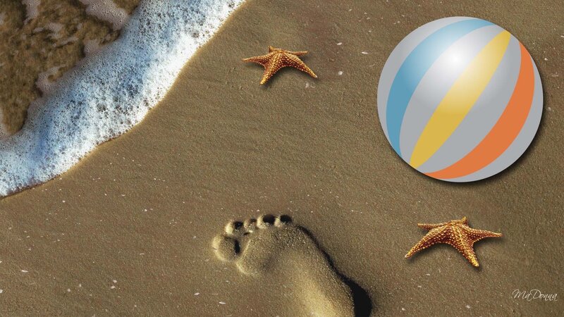 Footprint on Beach