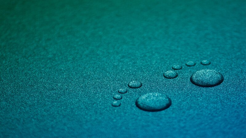 Footprint Water Droplets — Teal