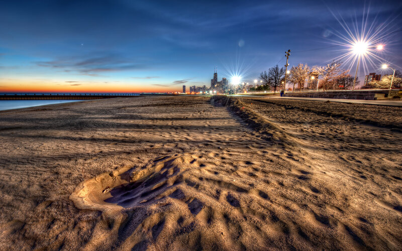Footprints in Sand — Blue