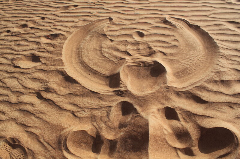 Footprints in Sand — Brown, Deserted