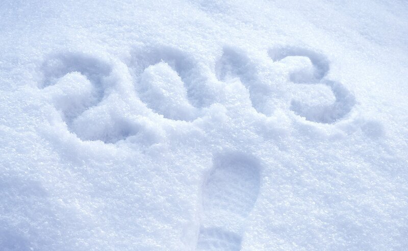 Footprints in Snow — White, Calm