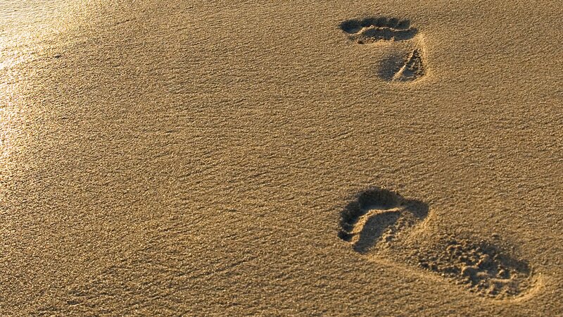 Footprints in the sand