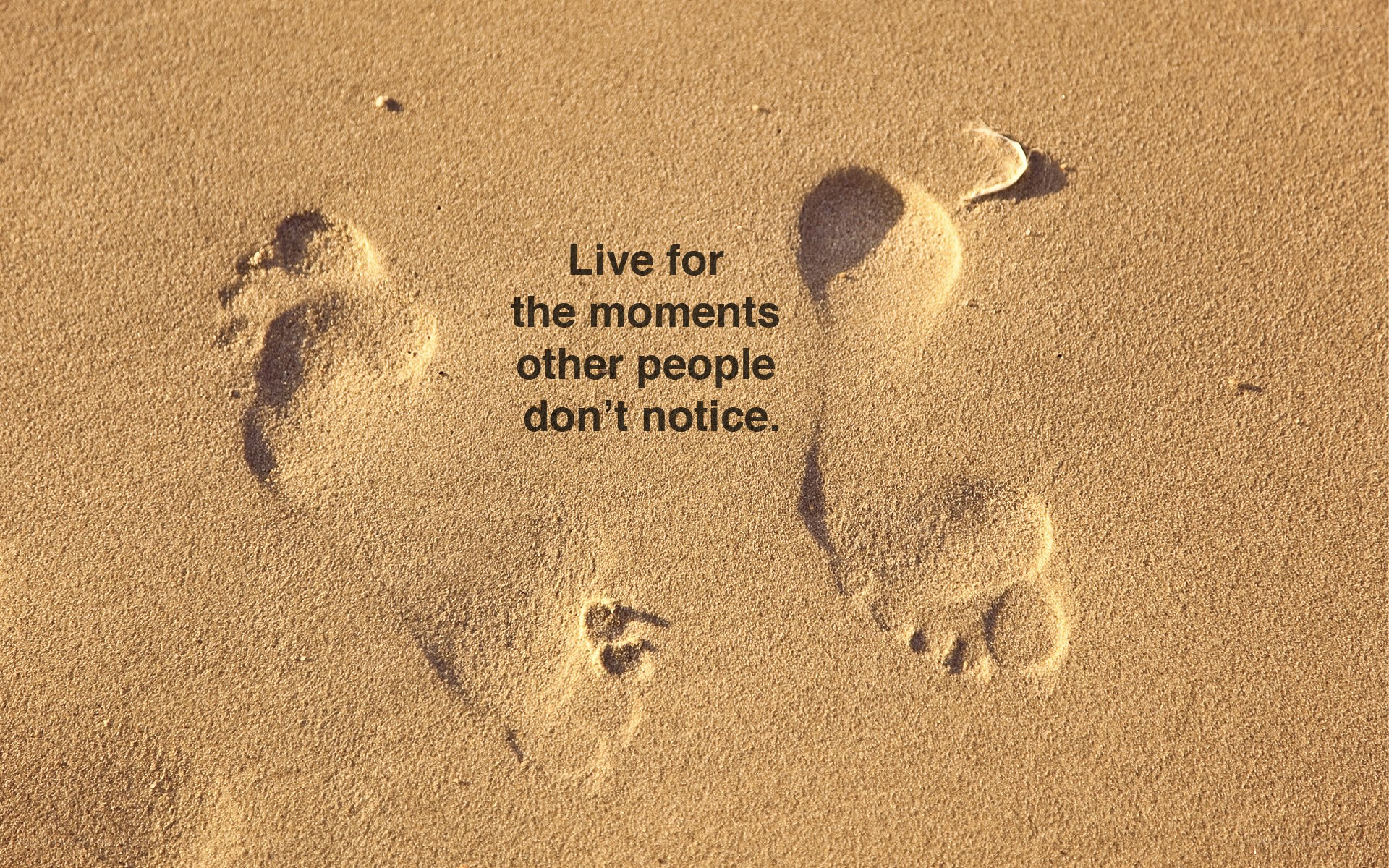 footprints in the sand