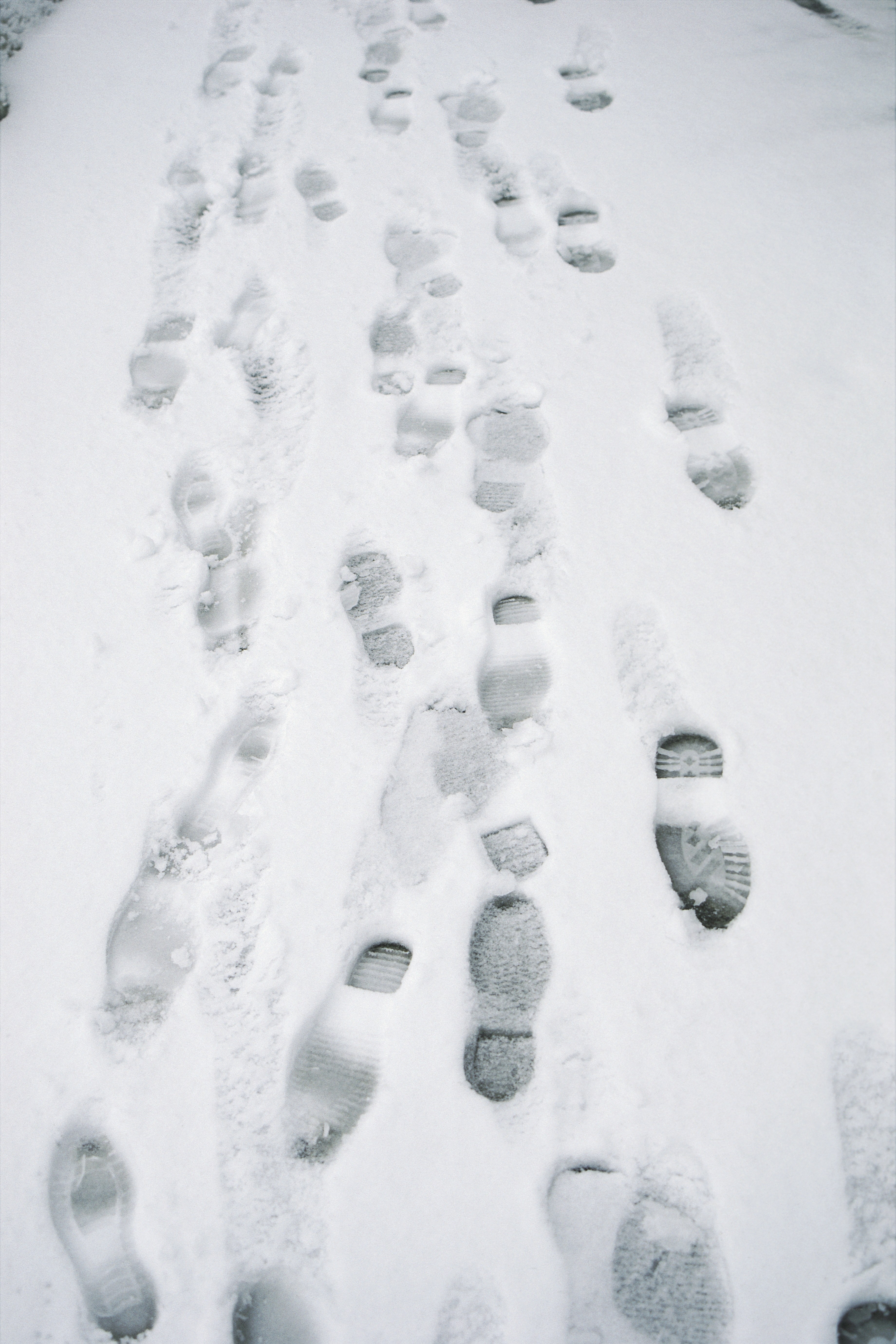 Footprints in the snow
