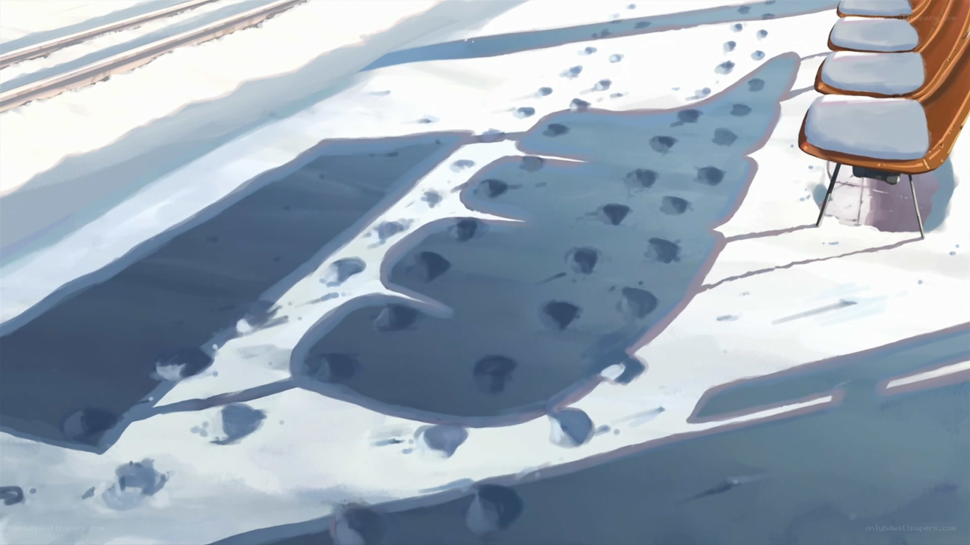 Footprints in the snow
