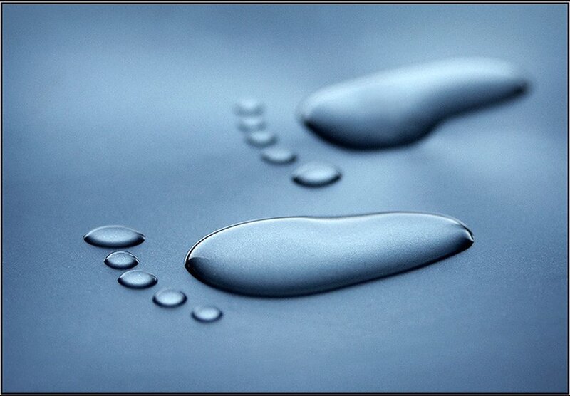 Footprints Made of Water — Blue