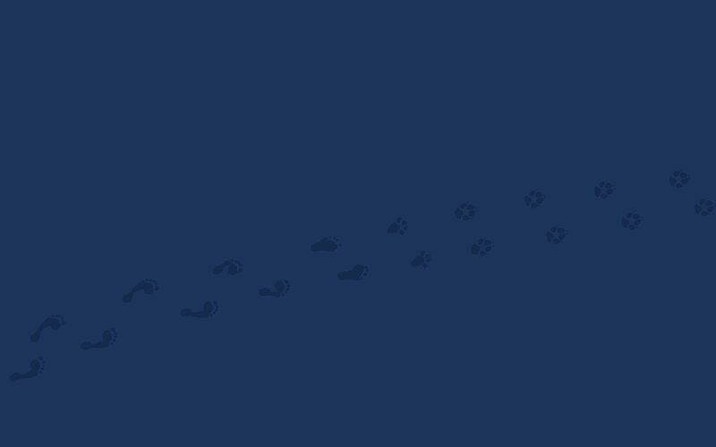 Footprints on Blue Background — Minimalist