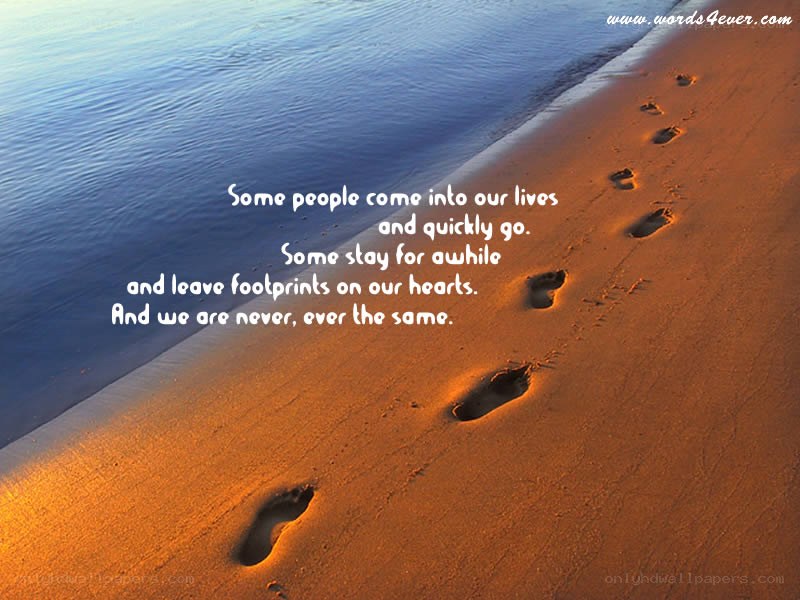 Footprints on the beach