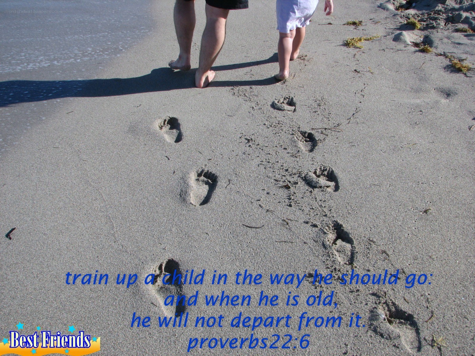 footprints on the beach