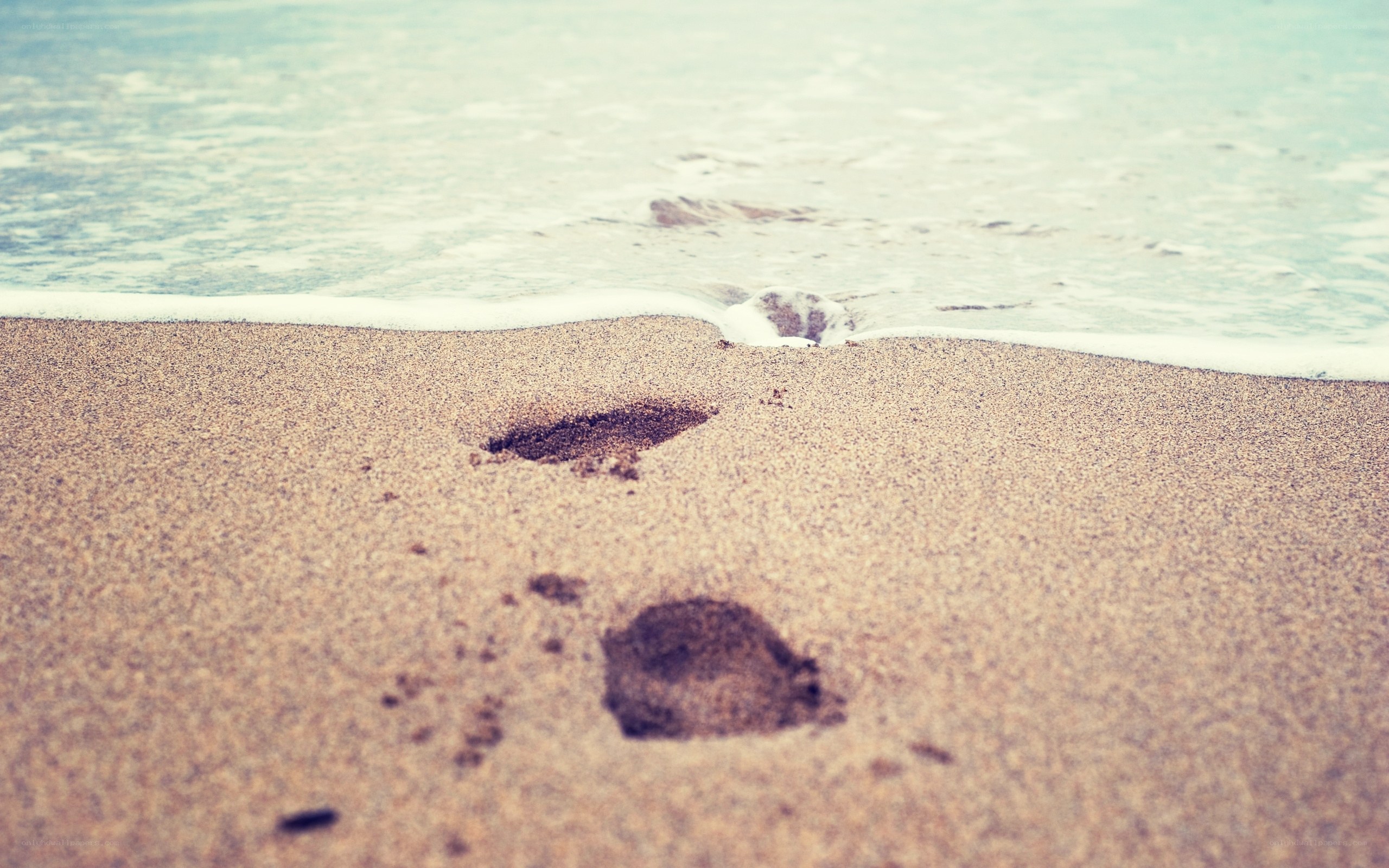 Footprints on the beach