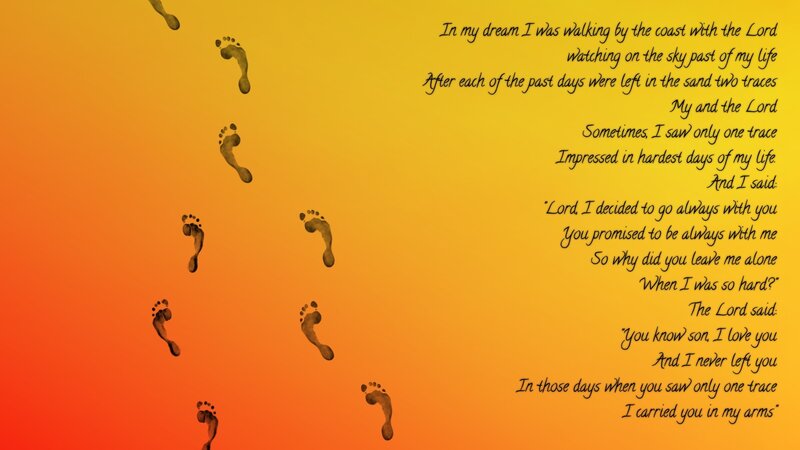 Footprints Poem Image
