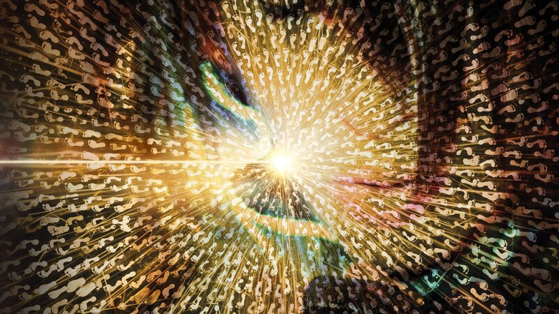 Footprints Radiating Light