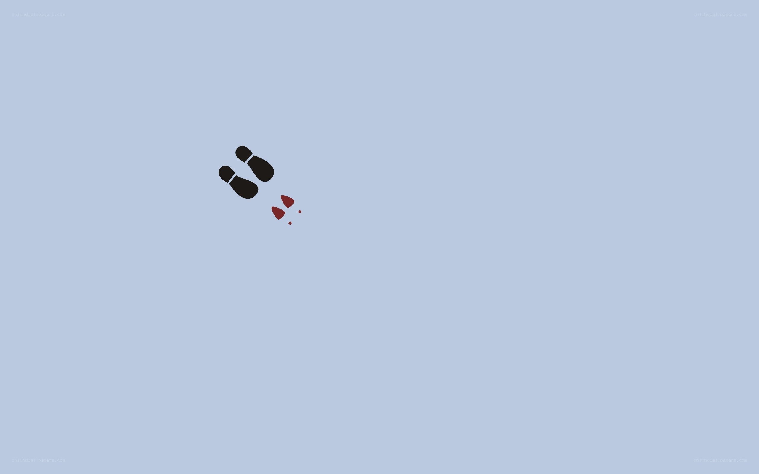 footprints with blood stains