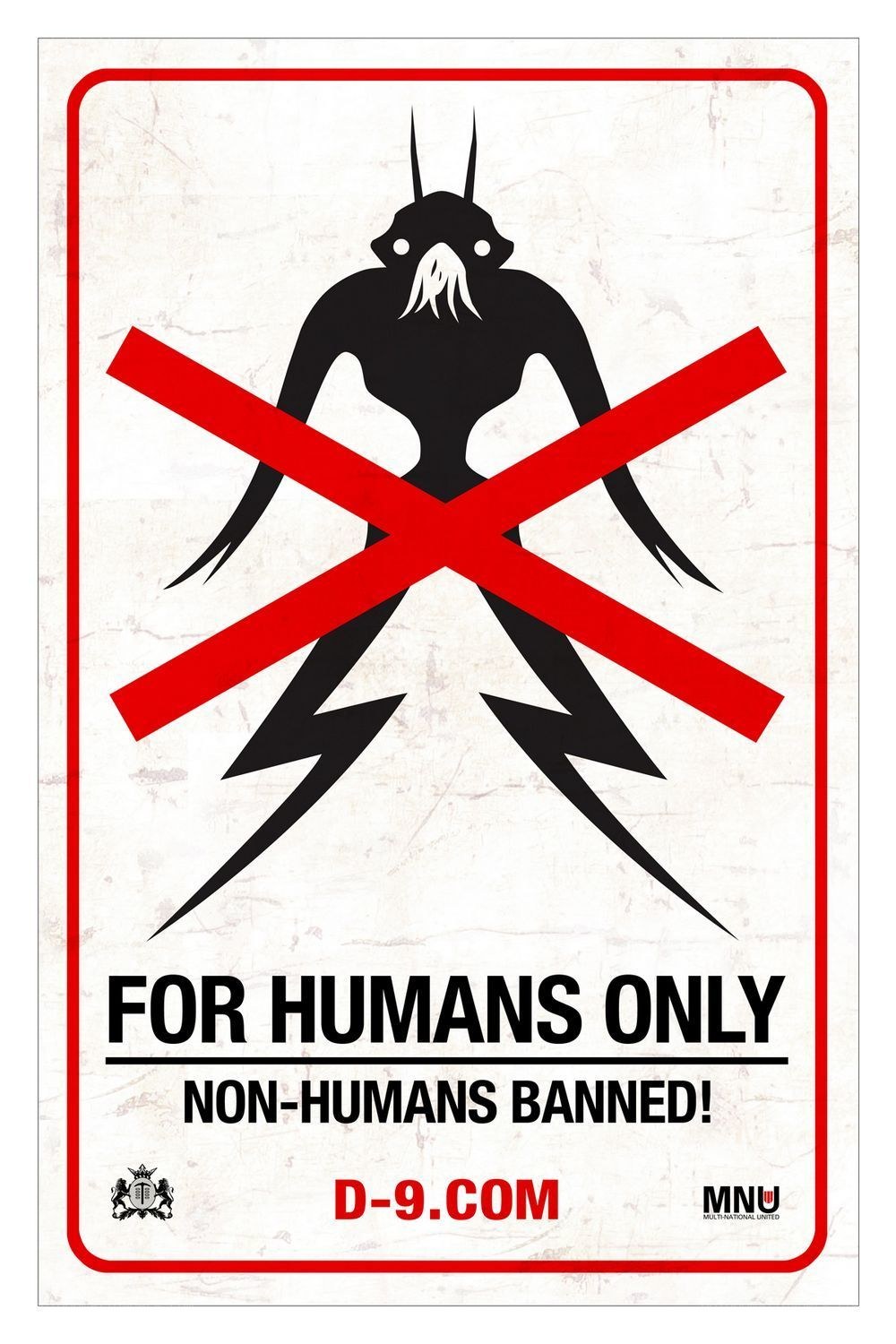 For Humans Only sign