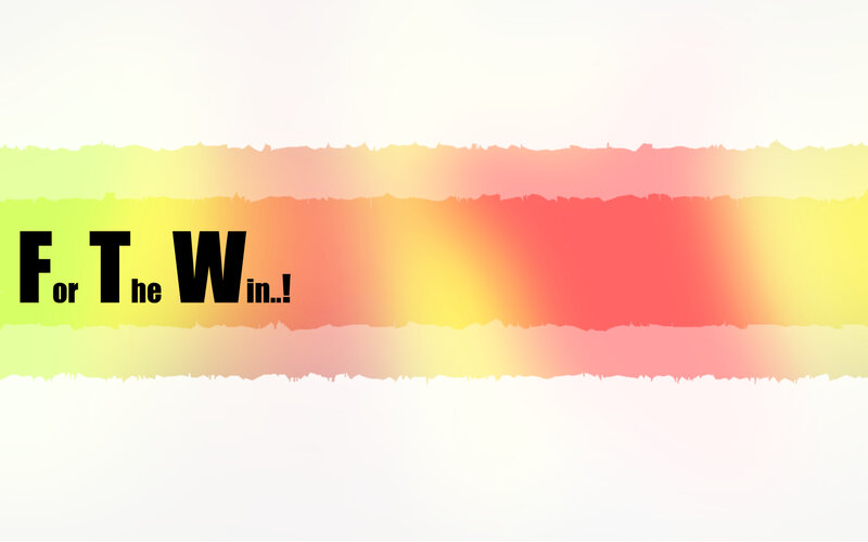 For The Win text on colorful background