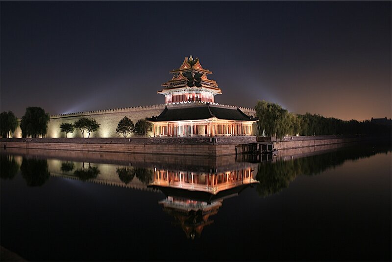 Forbidden City at night