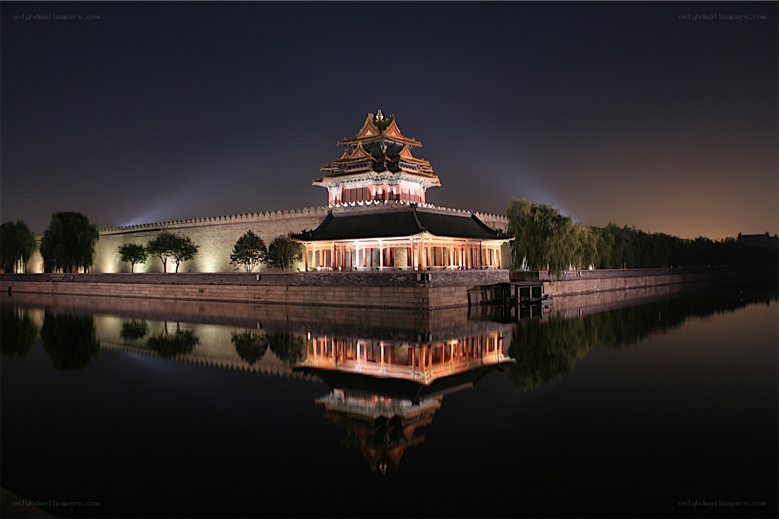 Forbidden City at night