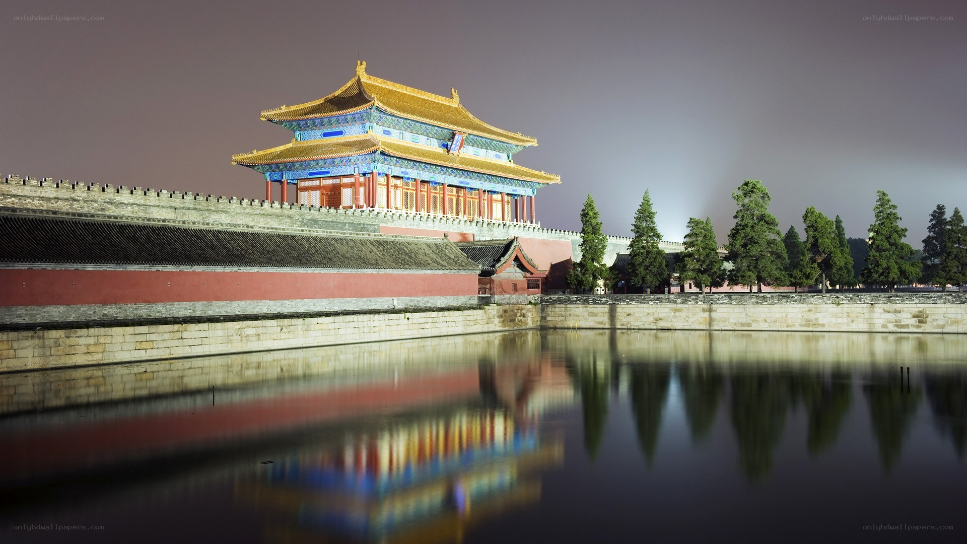 Forbidden City at night