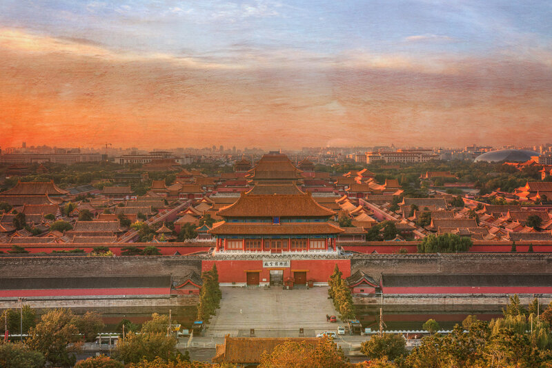 Forbidden City at Sunset — Orange