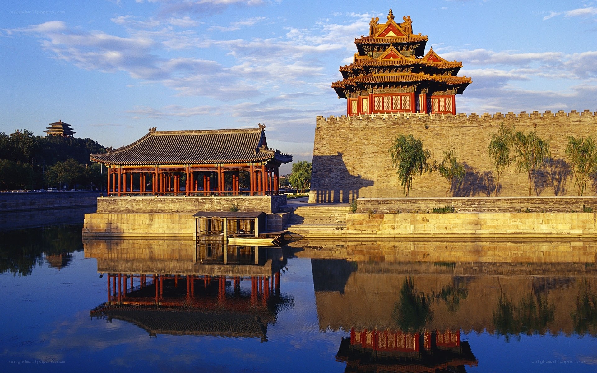 Forbidden City gate and moat
